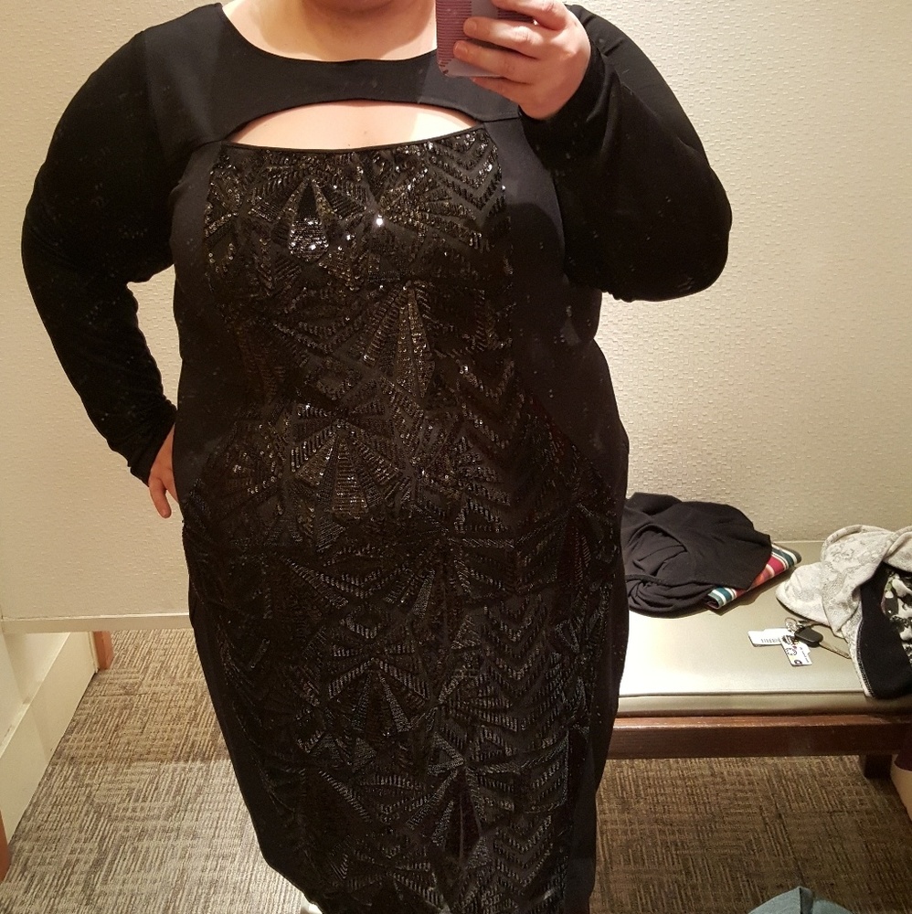 Black sequin dress
